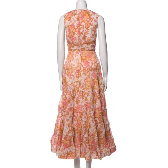 Zimmermann Paisley Pink & Orange Long Dress - Picture 3 of 4